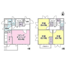 コンフォート池尻　Ａ棟の物件間取画像